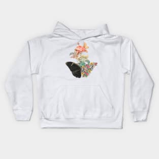 Flower with Butterfly Root Kids Hoodie